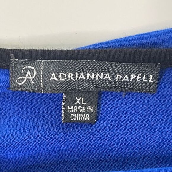 Adrianna‎ Papell  Royal Blue Swing Top with Contrast Embroidery - Picture 7 of 10